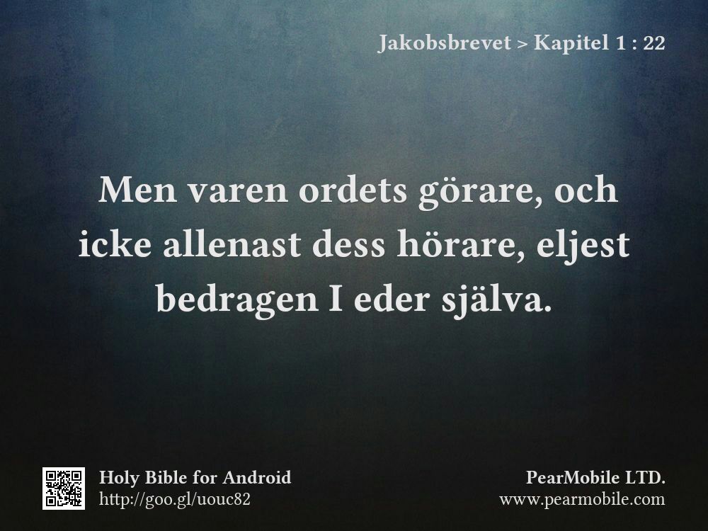 Jakobsbrevet, Kapitel 1:22
